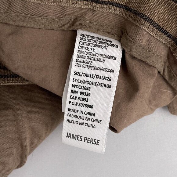 James Perse Standard Slim Twill Chino Pants 100% Cotton Tan Mens 26 - Picture 6 of 15